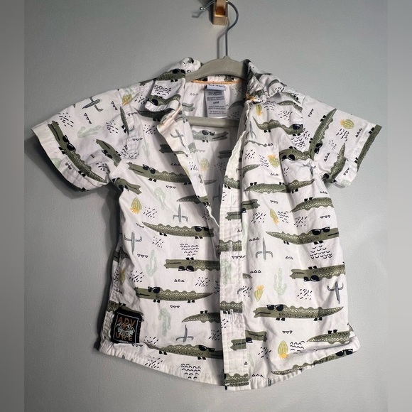 Other - Kids White Patterned Shirt